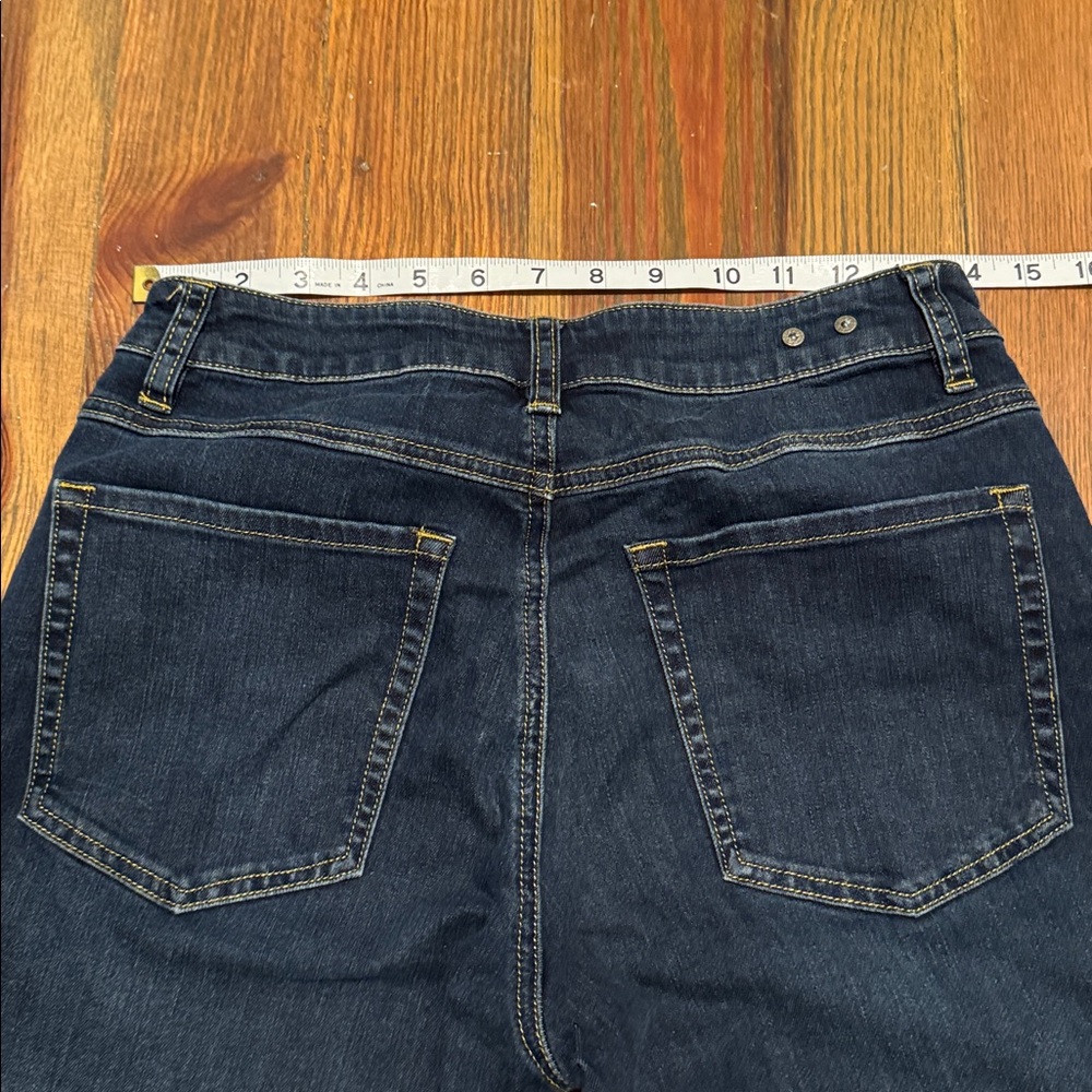 CAbi Flare Dark Wash Jeans, Size 6